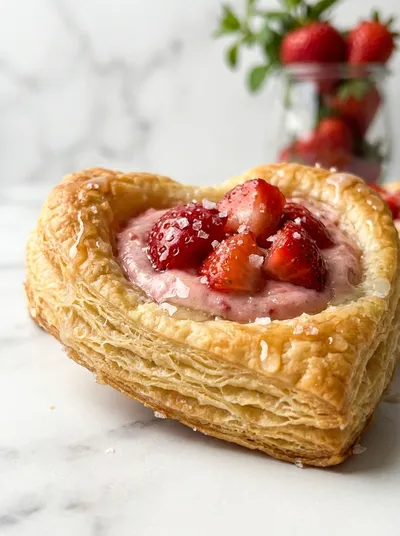 Strawberry Cream Cheese Heart Danishes