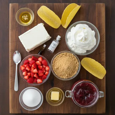 Strawberry Crunch Cheesecake Tacos - cooking process