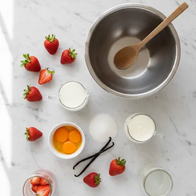 Strawberry Ice Cream Recipe - cooking process