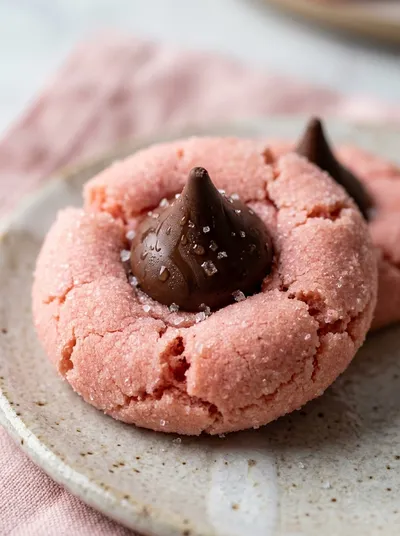 Strawberry Kiss Cookies - Soft, Pretty & Easy