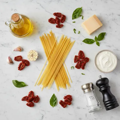 Sun-Dried Tomato Pasta – Quick Weeknight Dinner - cooking process