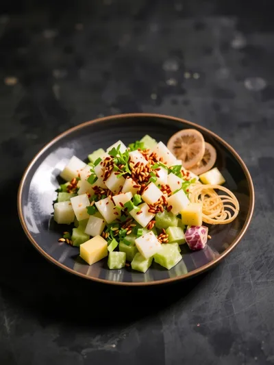 Sunomono: Refreshing Japanese Cucumber Salad - ready to serve