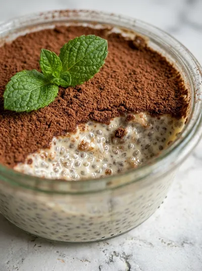 Tiramisu Chia Pudding – High Protein Gluten‑Free Dessert