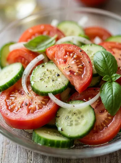 Tomato Cucumber and Onion Salad Recipe