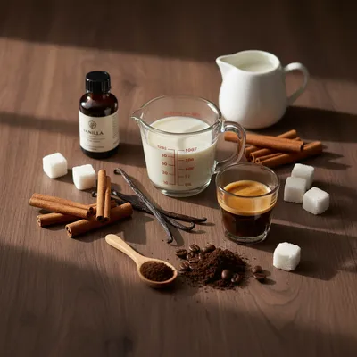 Vanilla Cinnamon Latte – Cozy Home Coffee - cooking process