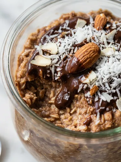 Vegan Almond Joy Overnight Oats