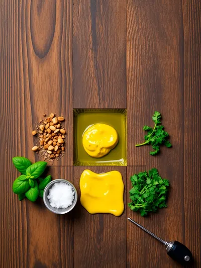 White Balsamic Vinaigrette - ingredients preparation