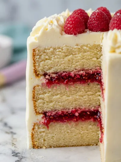 White Chocolate Raspberry Cake Recipe