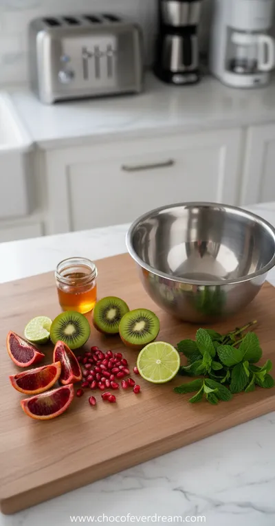 Winter Fruit Salad With Lime Dressing - cooking process
