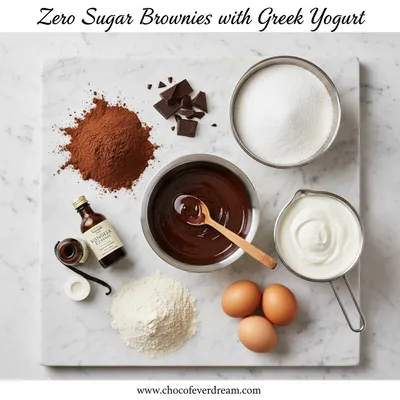 Zero Sugar Brownies with Greek Yogurt - cooking process