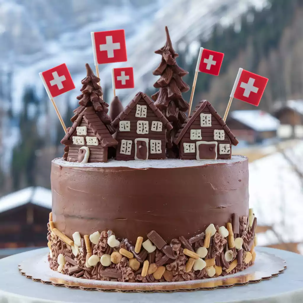 Swiss Chocolate Chalet Cake