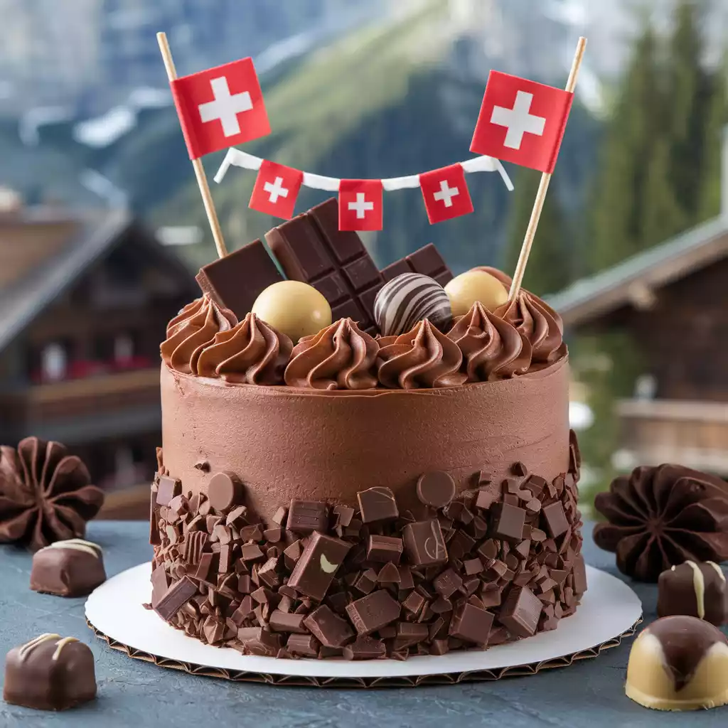 Swiss Chocolate Chalet Cake