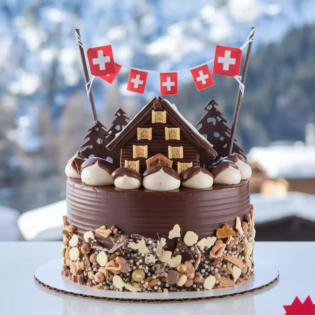 Swiss Chocolate Chalet Cake