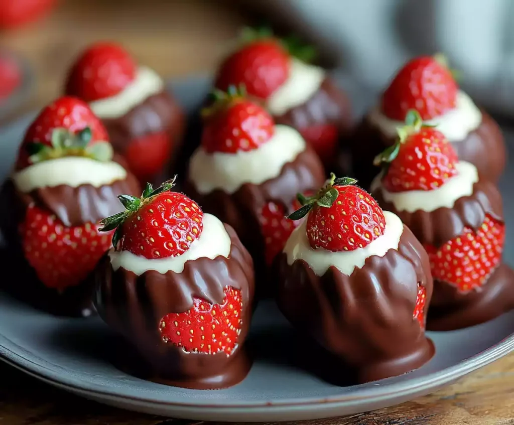 Chocolate Covered Cheesecake Strawberries