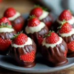 Chocolate Covered Cheesecake Strawberries