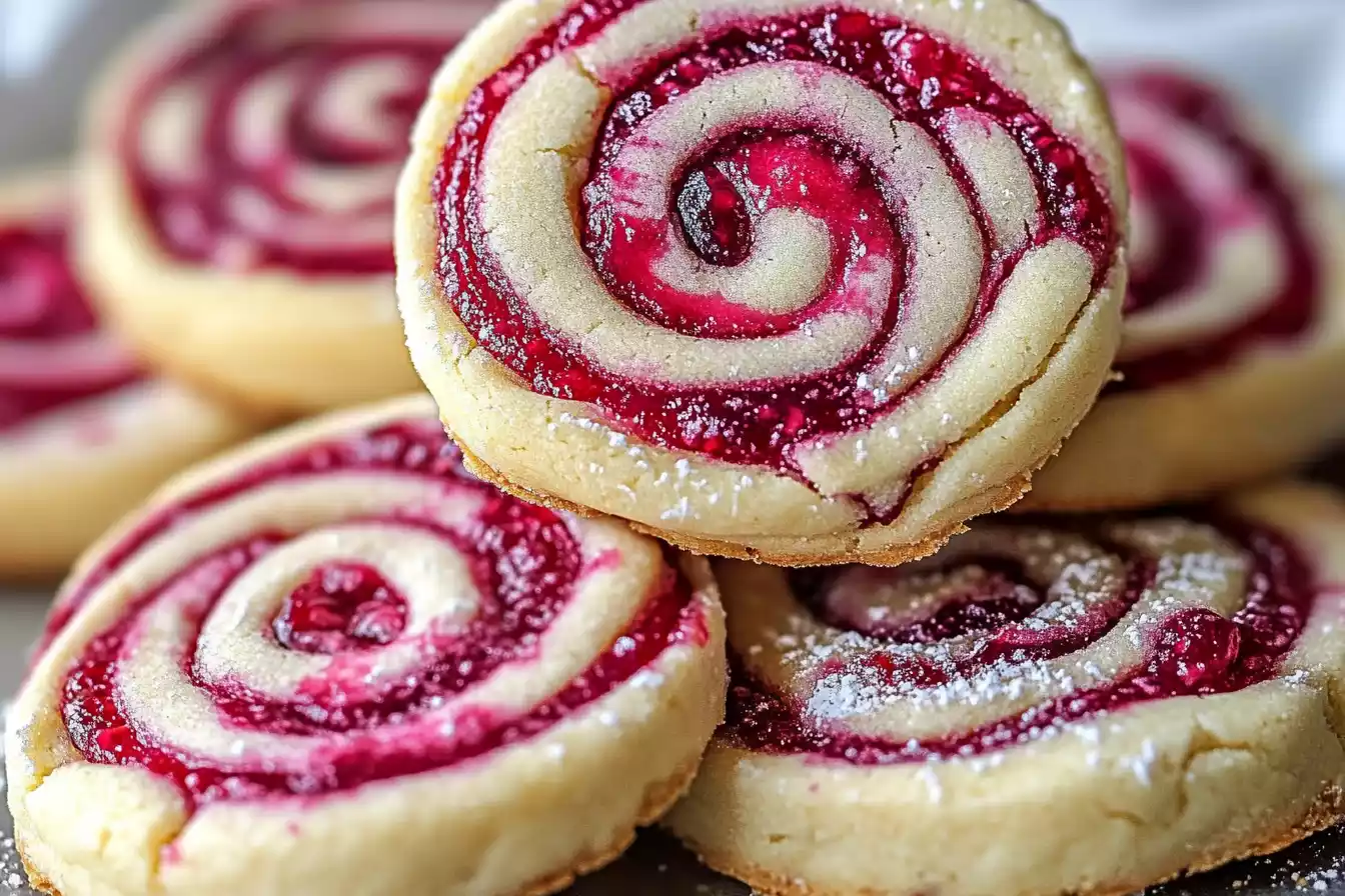 Raspberry Swirl Shortbread Cookies