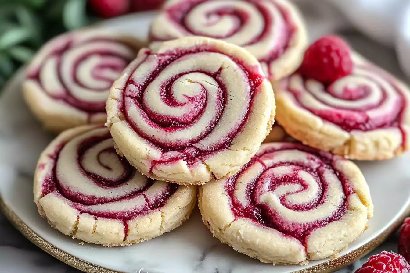 Raspberry Swirl Shortbread Cookies