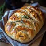 Rustic No-Knead Rosemary Garlic Bread