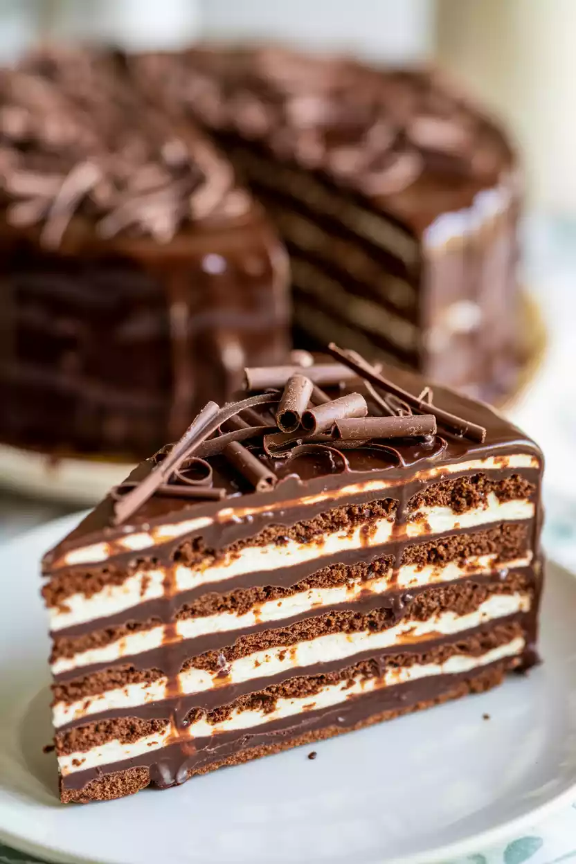 Queen’s Chocolate Biscuit Cake