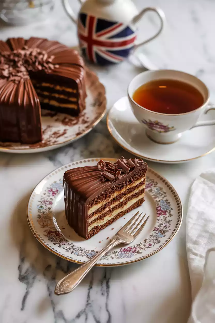 Queen’s Chocolate Biscuit Cake